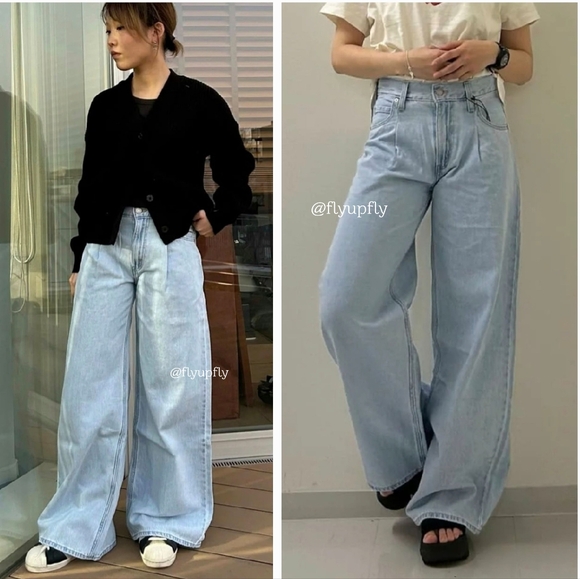 Levi's Baggy Dad Wide Leg Jeans Blue - Picture 2 of 12